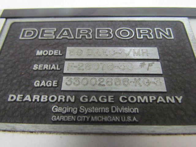 Dearborn Gage 89 DAEC-3/MH Precision Gaging Instrument Air-Electronic