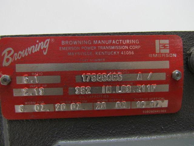 Browning 175Q56R5 Emerson 5:1 Speed Reducer Gear Box 2.13 Input HP NEW
