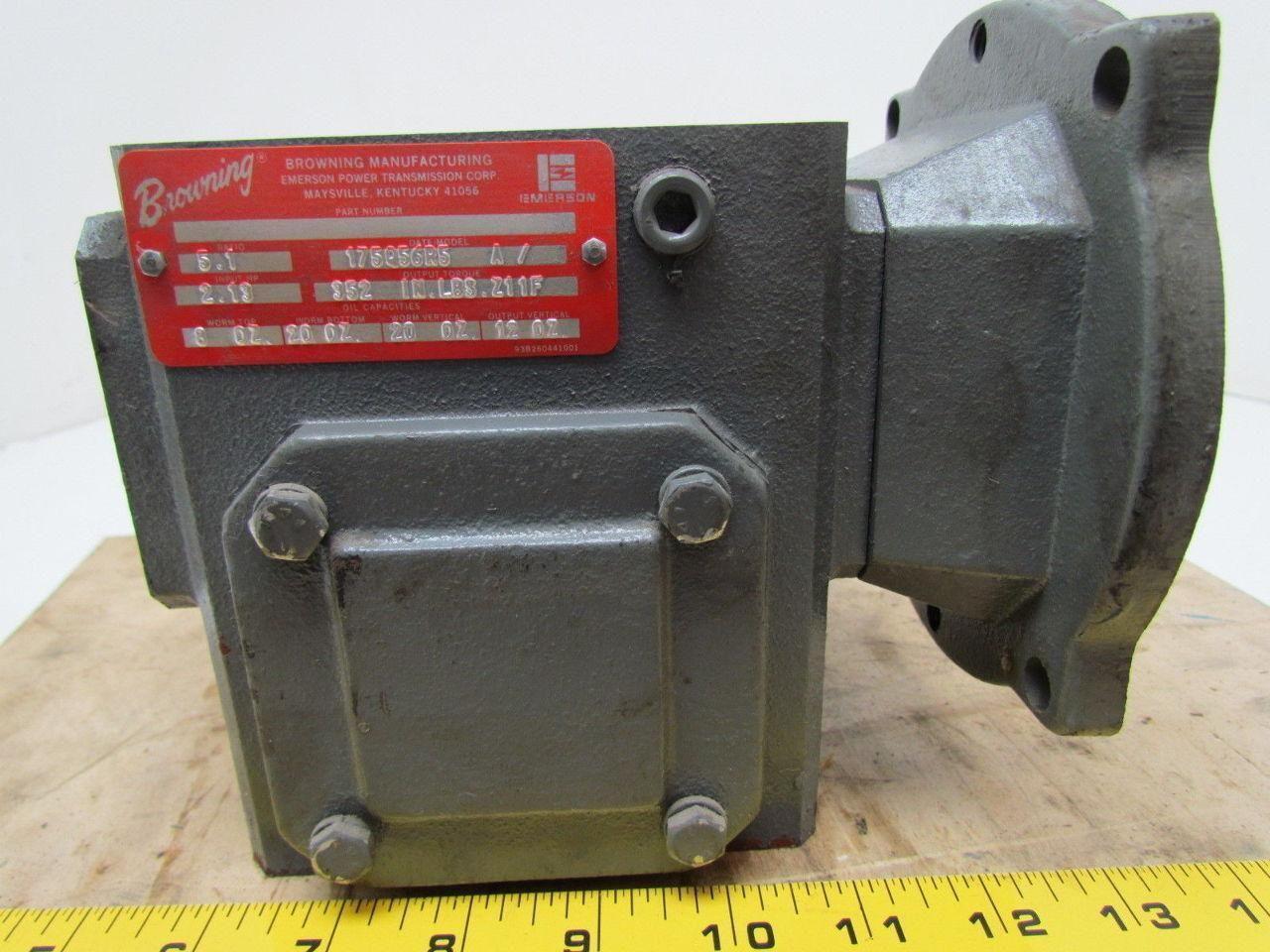 Browning 175Q56R5 Emerson 5:1 Speed Reducer Gear Box 2.13 Input HP NEW