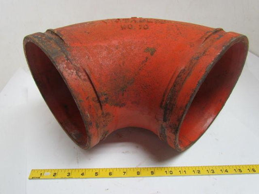 Victaulic No 10 8" 90 Degree Grooved End Pipe Fitting Short Elbow