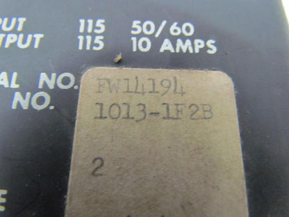 Industrial Solid State Control 1013-1F2B Type 2 .06-5 Range 115V Timer Off delay