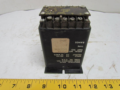 Industrial Solid State Control 1013-1F2B Type 2 .06-5 Range 115V Timer Off delay