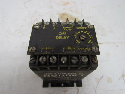 Industrial Solid State Control 1013-1F2B Type 2 .06-5 Range 115V Timer Off delay