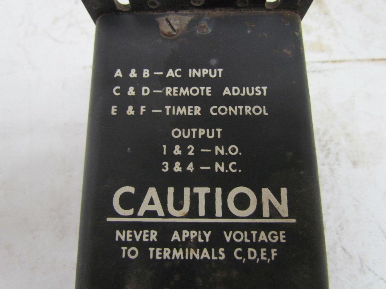 Industrial Solid State Control 1013-1F2B Type 2 .06-5 Range 115V Timer Off delay