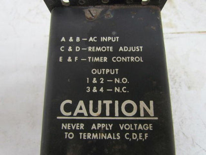 Industrial Solid State Control 1013-1F2B Type 2 .06-5 Range 115V Timer Off delay