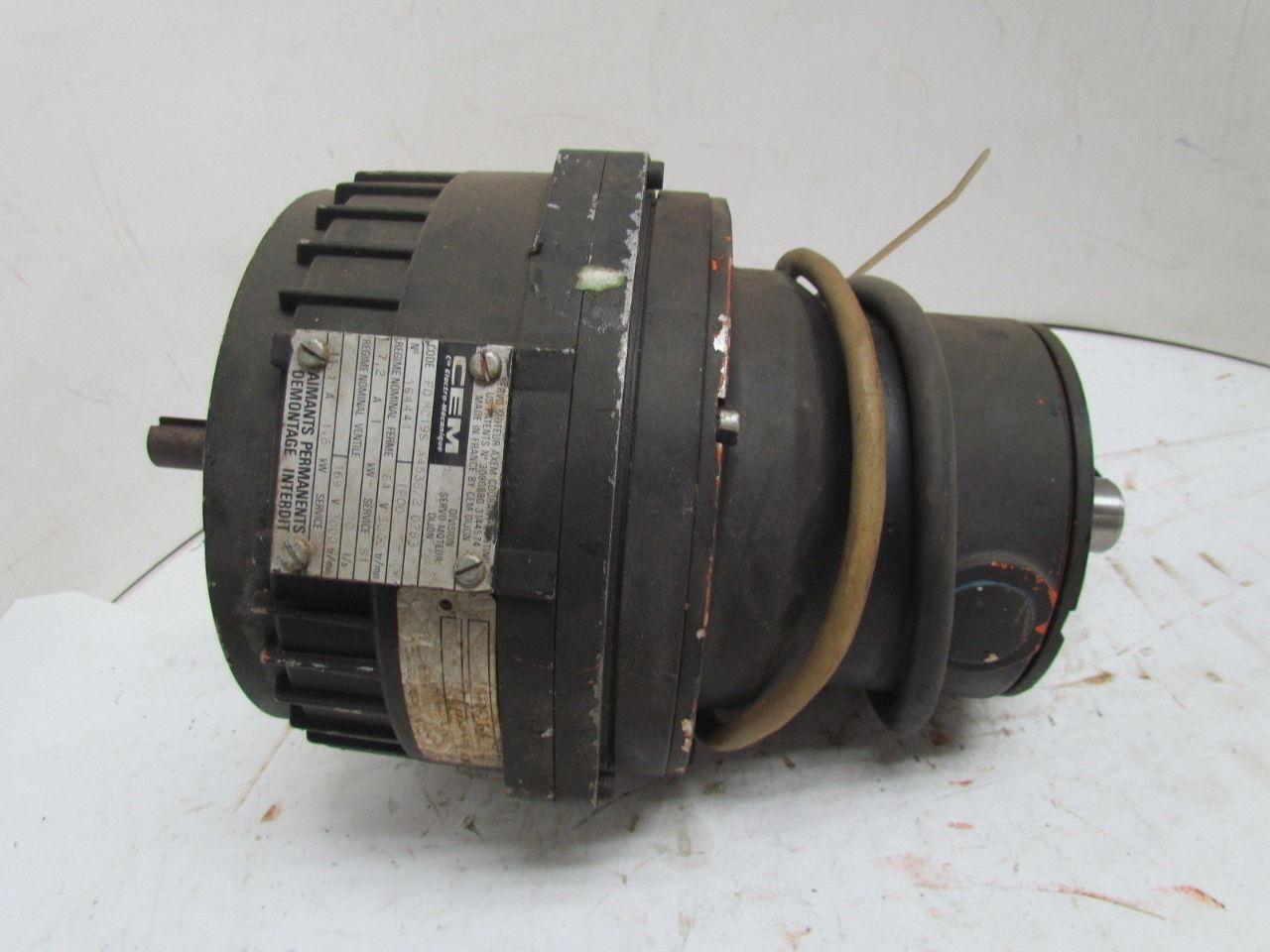 CEM Electro-Mecanique FD MC19S A4538/2 0283 1 KW 3000 RPM Servo Motor 7.2 AMP