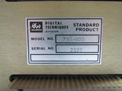 Valeron 730-005 Digital Techniques Compensator Display Module