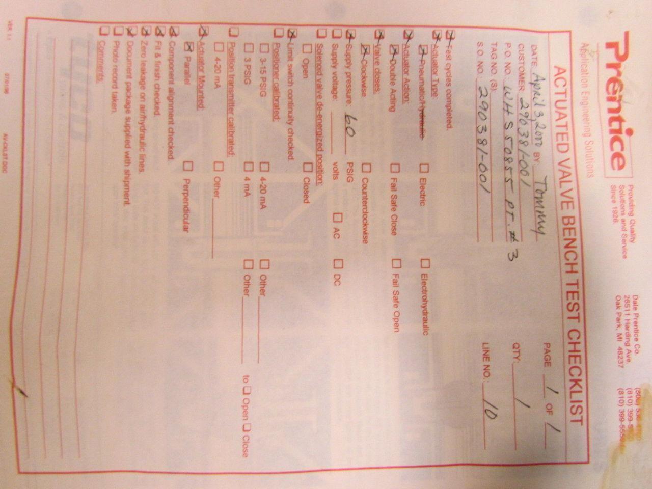 Keystone Tyco 79U-181U-C000-A00 Pneumatic Acuator 14" Butterfly Valve AR1 071