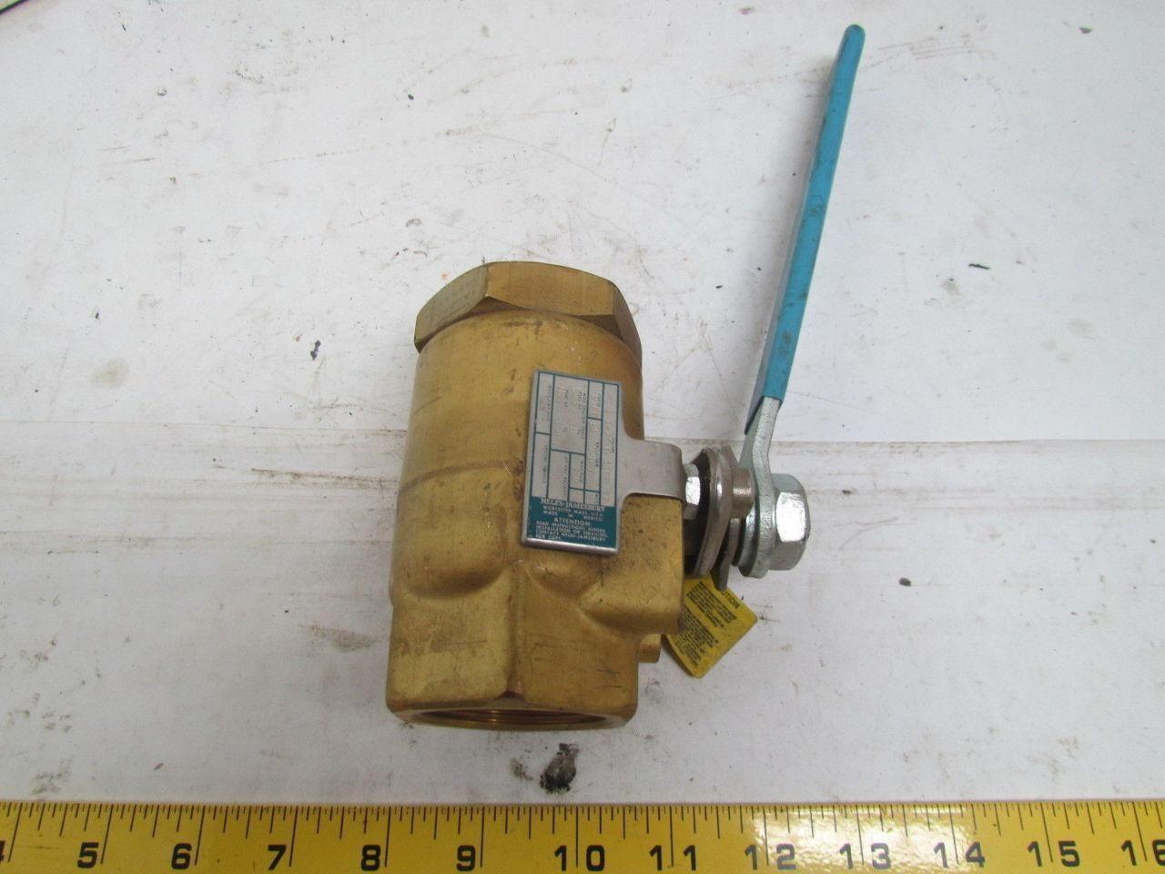 Neles-Jamesbury A 1100 TT 1-1/2" NPT Brass Ball Valve Model B Class 150 NEW