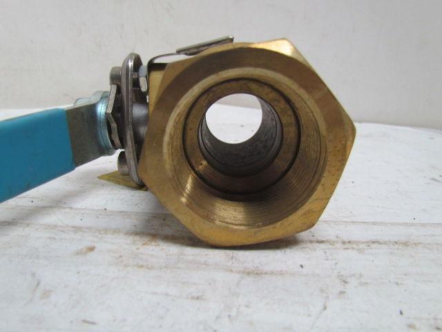 Neles-Jamesbury A 1100 TT 1-1/2" NPT Brass Ball Valve Model B Class 150 NEW