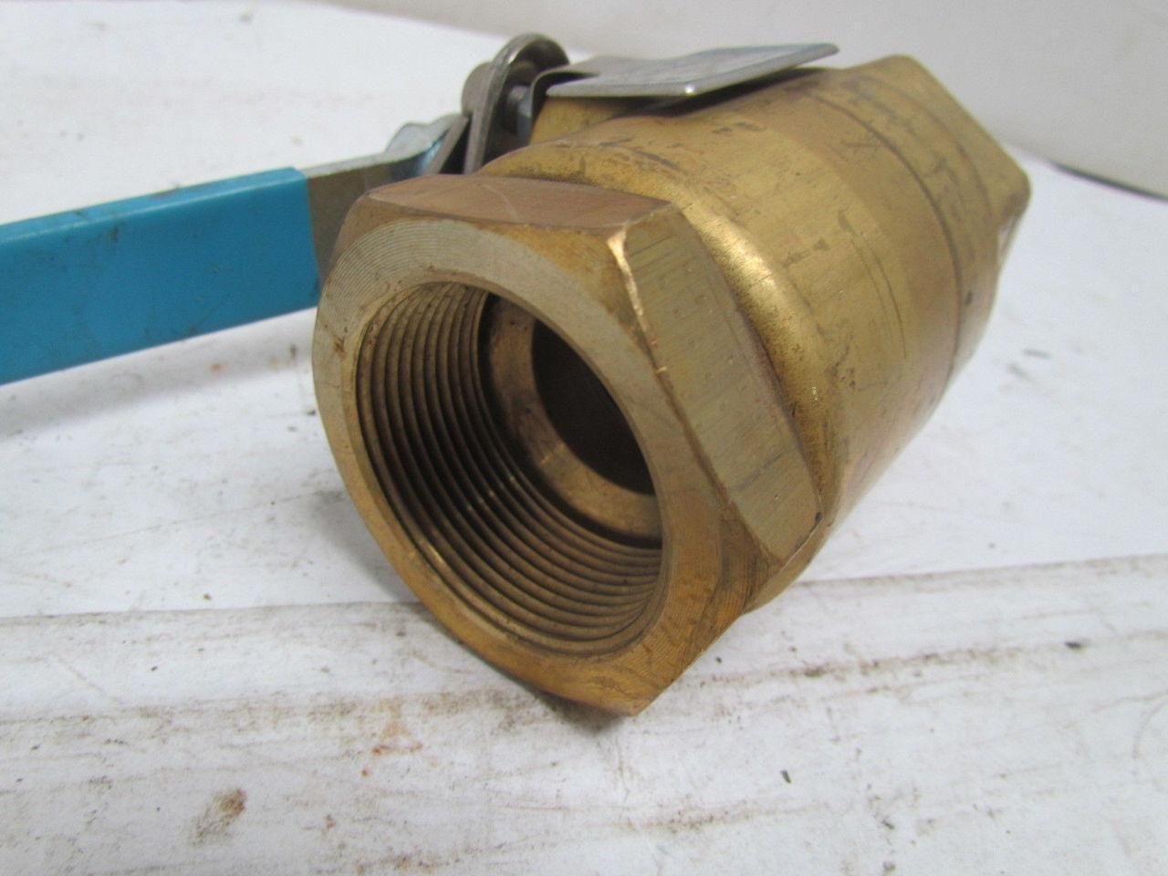 Neles-Jamesbury A 1100 TT 1-1/2" NPT Brass Ball Valve Model B Class 150 NEW