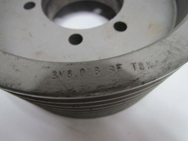 3V8.0x8 SF 8/3V8.0-SF 8-Groove 3V Belt QD Sheave 3" Bore QD SF Bushing 8" OD
