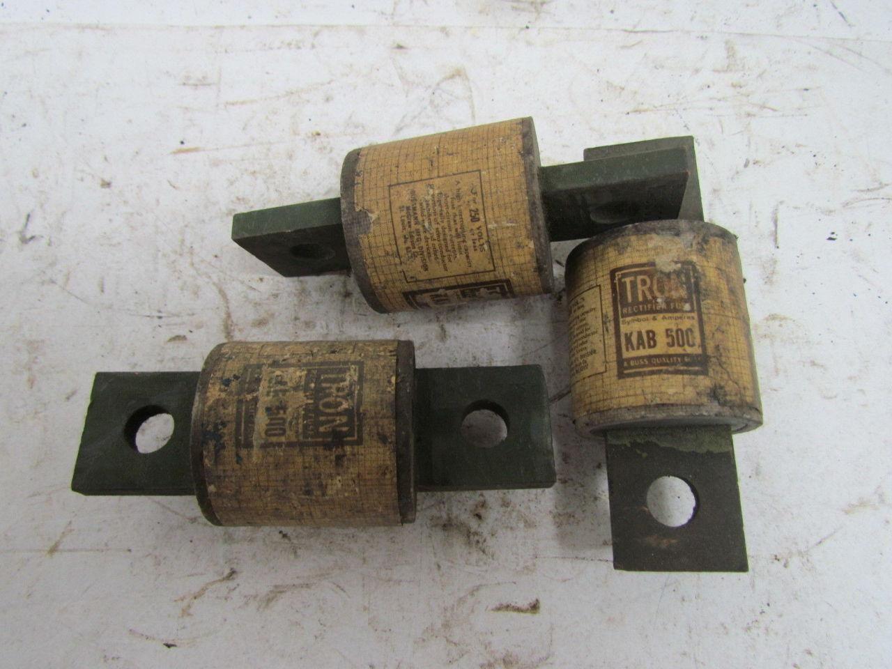 Buss Tron KAB 500 Rectifier Fuse Lot of 3