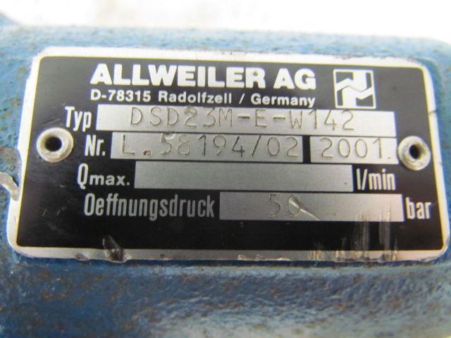 Allweiler AG DSD23M-E-W142 L.58194/02 Valve 1/2-3/4" NPT Ports Pressure Relief