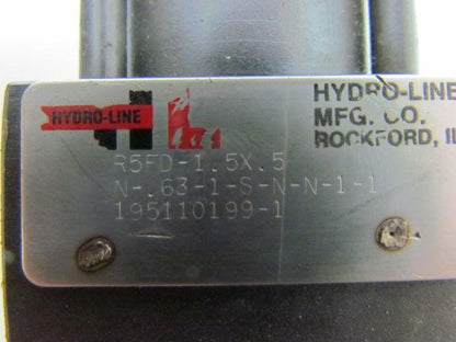 Hydro-Line R5FD-1.5 Pneumatic Air Cylinder 1-1/2" Bore 1/2" Stroke Double Rod