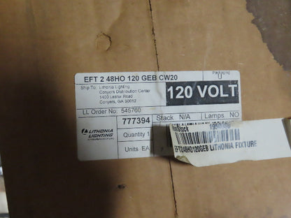 Lithonia EFT 2 48HO 48" Hosedown Wet Location Fluorescent Light Fixture 120V