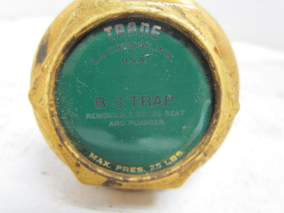 Trane B3AR 21 B-3 Trap Removable Brass Seat & Plunger 25 psi