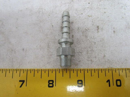 Boss Style Fitting Male 1/8"NPT x 1/4" Hose Barb Zinc Plated Steel Lot of 33