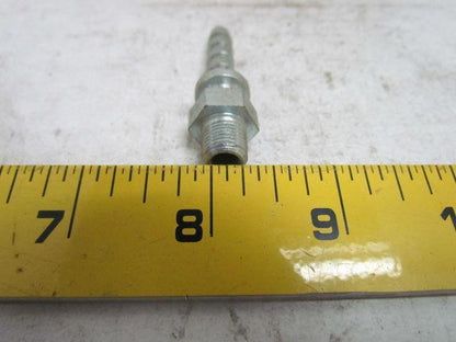 Boss Style Fitting Male 1/8"NPT x 1/4" Hose Barb Zinc Plated Steel Lot of 33