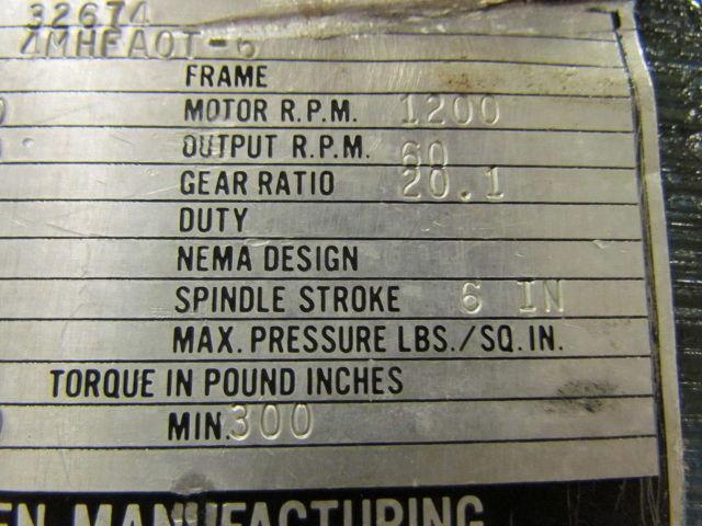 Fen Manufacturing 4MHFAOT-6 Automatic Power Wrench 20:1 460V 1HP Variable Torque