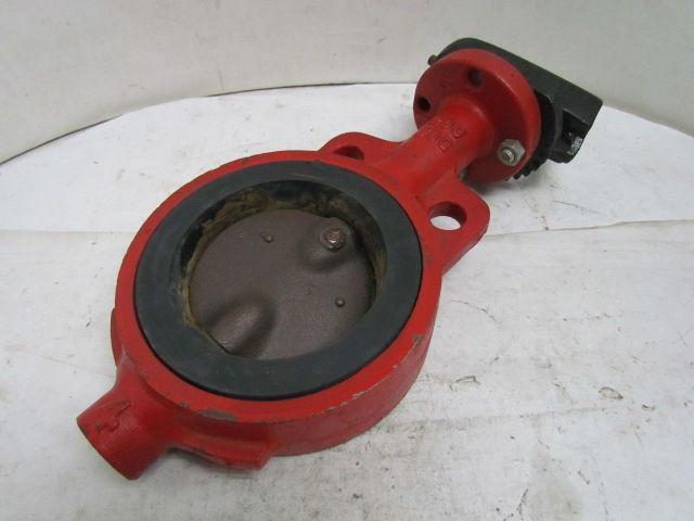 Lunkenheimer Fig 5537 4" Wafer Style Butterfly Valve Bronze Disc 200 WOG