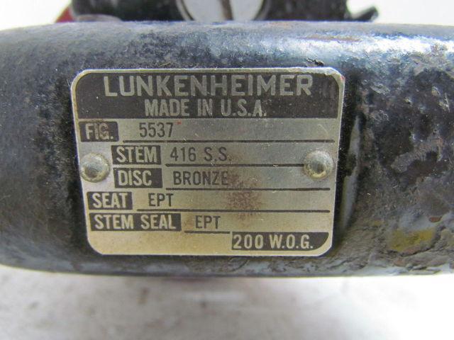 Lunkenheimer Fig 5537-NH 6" Wafer Style Butterfly Valve Bronze Disc 200 WOG