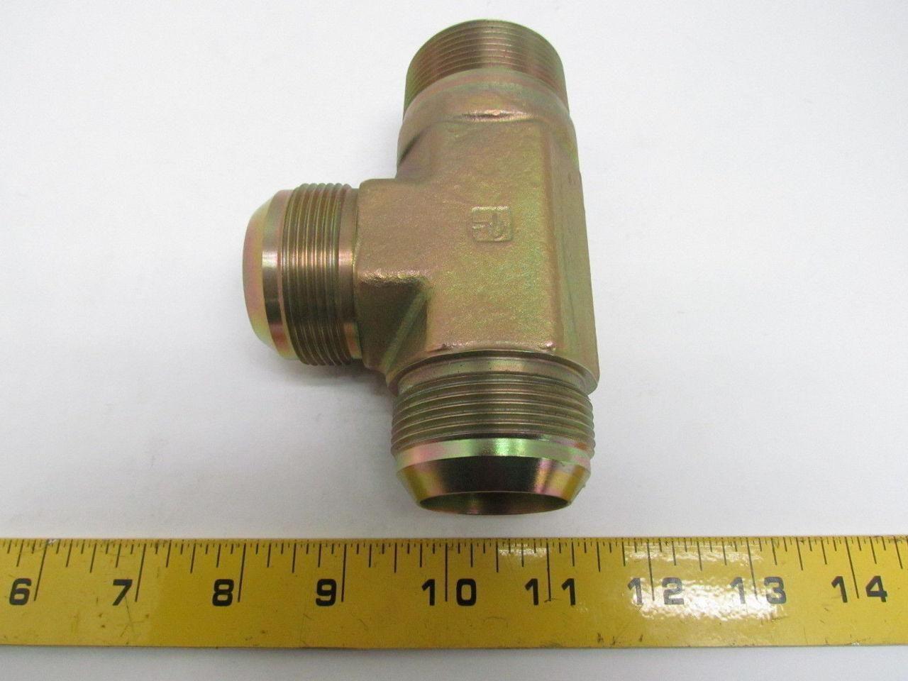 Parker Triple-Lok 24 RTX-S #24 Male JIC by 1-1/2" Male NPT Run TEE