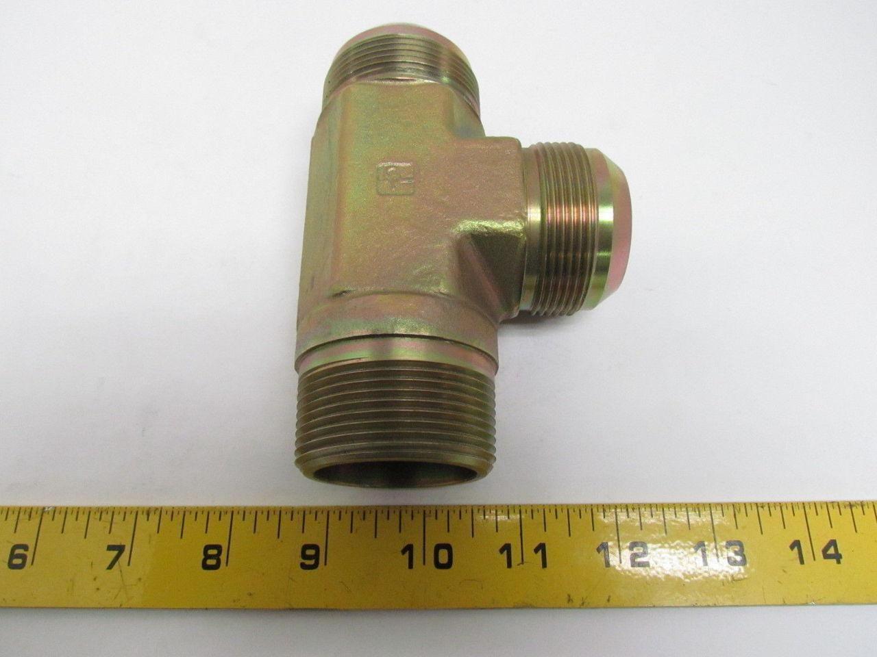 Parker Triple-Lok 24 RTX-S #24 Male JIC by 1-1/2" Male NPT Run TEE