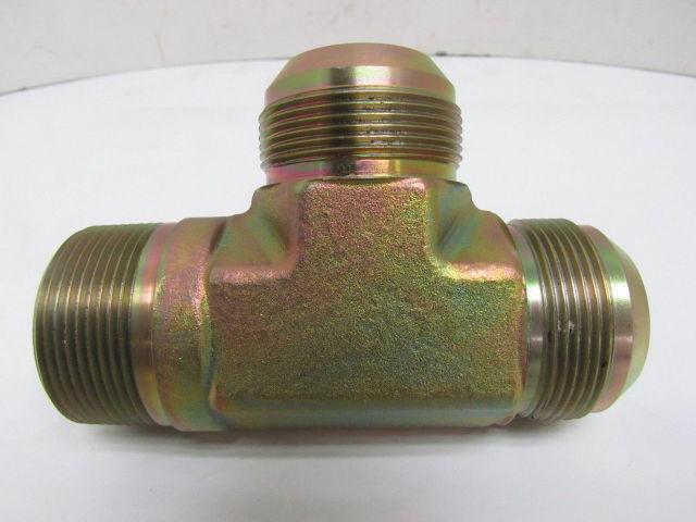 Parker Triple-Lok 24 RTX-S #24 Male JIC by 1-1/2" Male NPT Run TEE