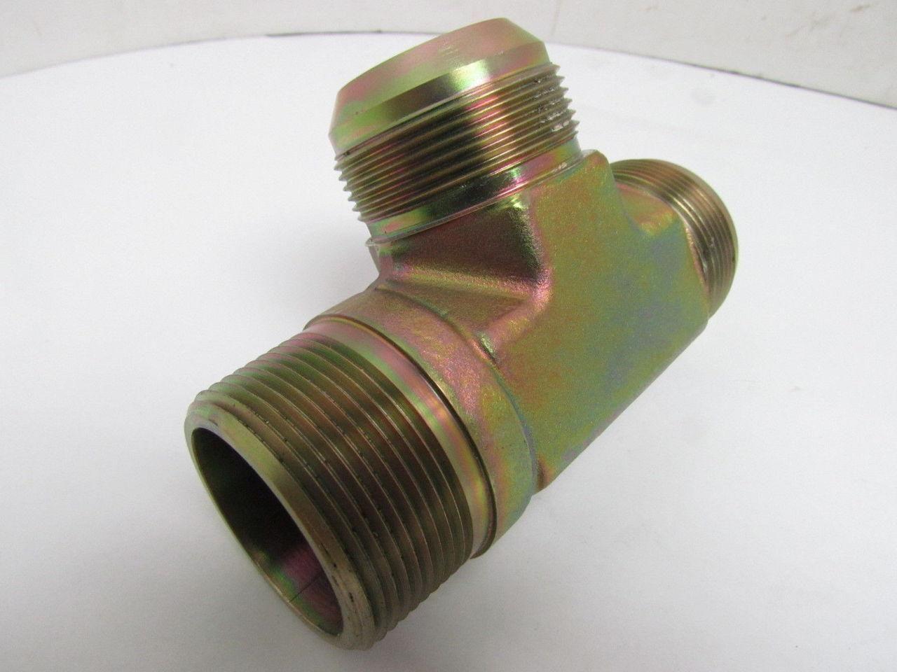 Parker Triple-Lok 24 RTX-S #24 Male JIC by 1-1/2" Male NPT Run TEE