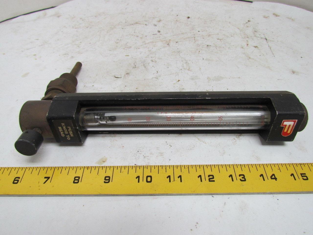 Fischer & Porter Co Flowmeter 6-58 GPM Liquid SP.GR.1.0 For 1-1/4" Pipe 10"OAL