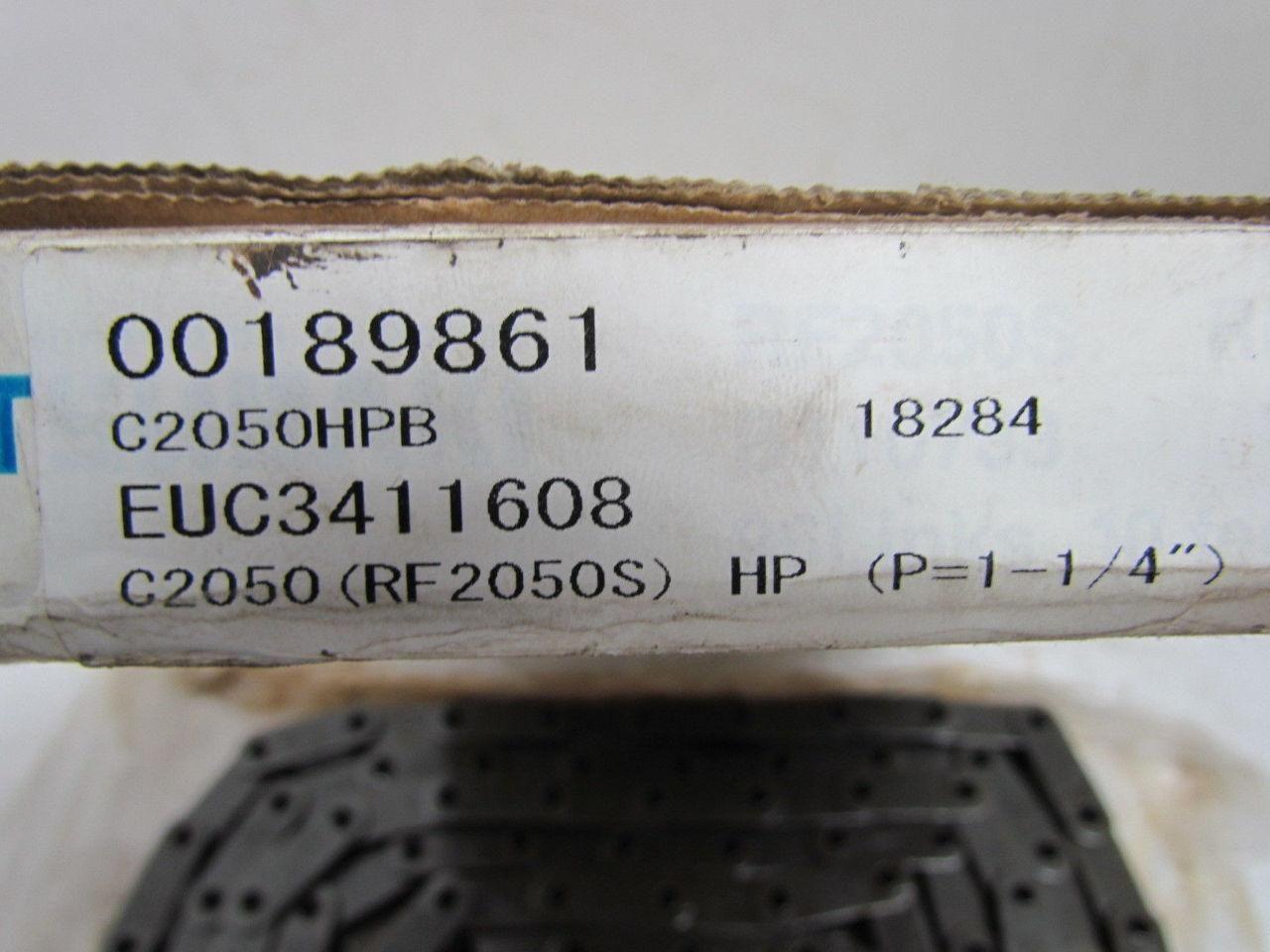 Tsubaki C2050HP 2050RHP 1.25" Pitch Double Pitch Conveyor Roller Chain 10ft NIB