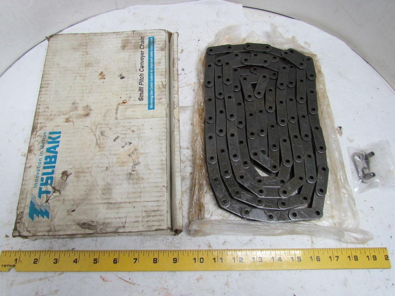 Tsubaki C2050HP 2050RHP 1.25" Pitch Double Pitch Conveyor Roller Chain 10ft NIB