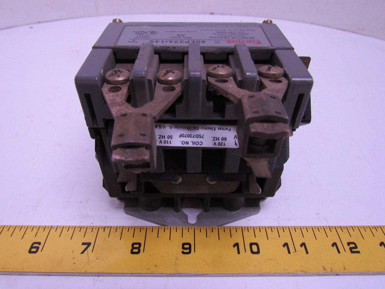 Furnas 40EP32A*149 Resistive Heating Contactor 53 Amp 120V Coil Contact Kit