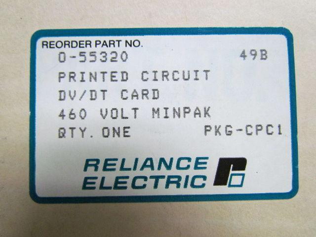 Reliance Electric 0-55320 Printed Circuit DV/DT Card 460V Minpak Control Board