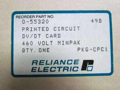 Reliance Electric 0-55320 Printed Circuit DV/DT Card 460V Minpak Control Board