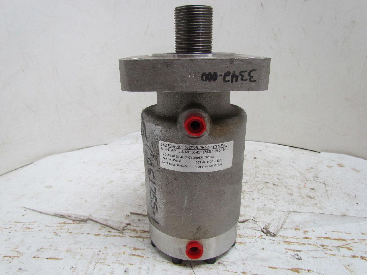 Custom Actuator Products 630042 04351174 Special 3"Cylinder GOSS 3"Bore 2"Stroke