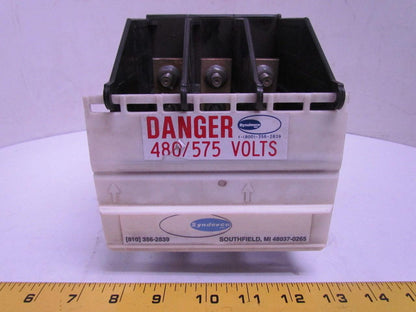 SP-336 480/575Volt Power Block 3/16" Thick by 1"Wide Copper Buss Bars 3/8" Bolts