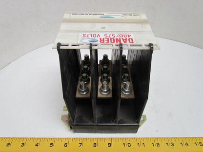 SP-336 480/575Volt Power Block 3/16" Thick by 1"Wide Copper Buss Bars 3/8" Bolts