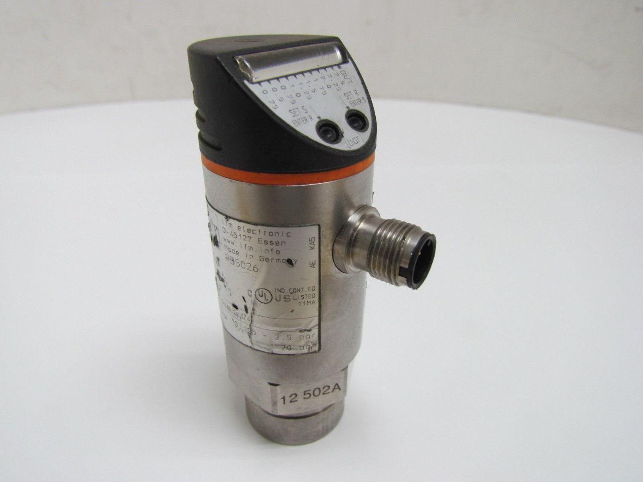 IFM Efector PB5026 D-4S127 Electronic Pressure Sensor G 1/4" Port 18-30 VDC