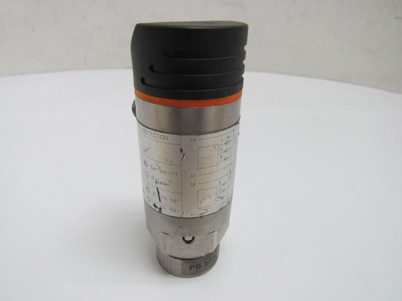 IFM Efector PB5026 D-4S127 Electronic Pressure Sensor G 1/4" Port 18-30 VDC