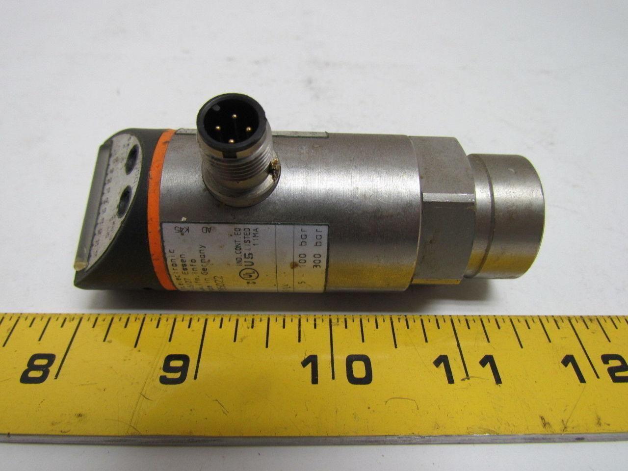 IFM Efector PB5022 D-45127 Electronic Pressure Sensor G 1/4" Port 18-30 VDC