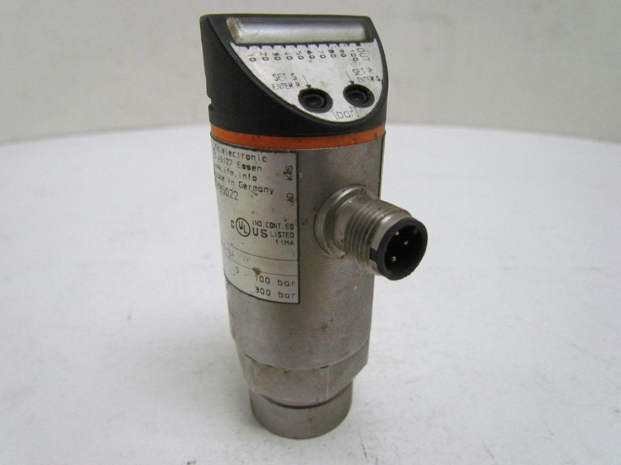 IFM Efector PB5022 D-45127 Electronic Pressure Sensor G 1/4" Port 18-30 VDC