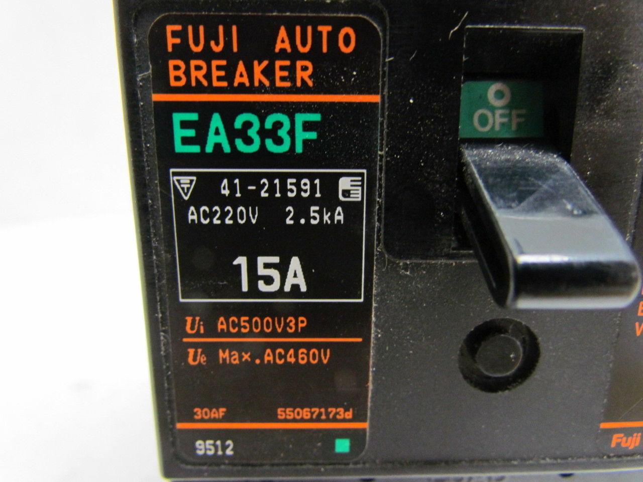 Fuji Electric EA33F Auto Circuit Breaker 15 A