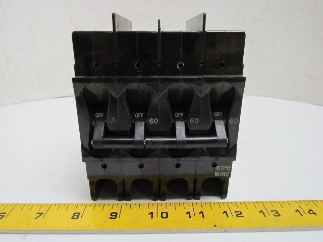 Airpax 209 LK-54 406-3113 Circuit Breaker 4 Pole 240 VAC 60 Amp