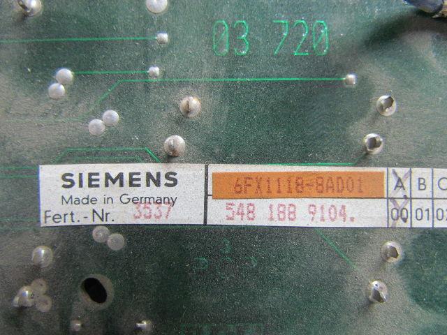 Siemens 6FX1118-8AD01 6FX1126-8AA00 3-Switch Panel Circuit Board