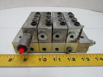 Farval M2500B 4-Section Divider Valve Manifold Assembly M2500-20T, 10T, 10S