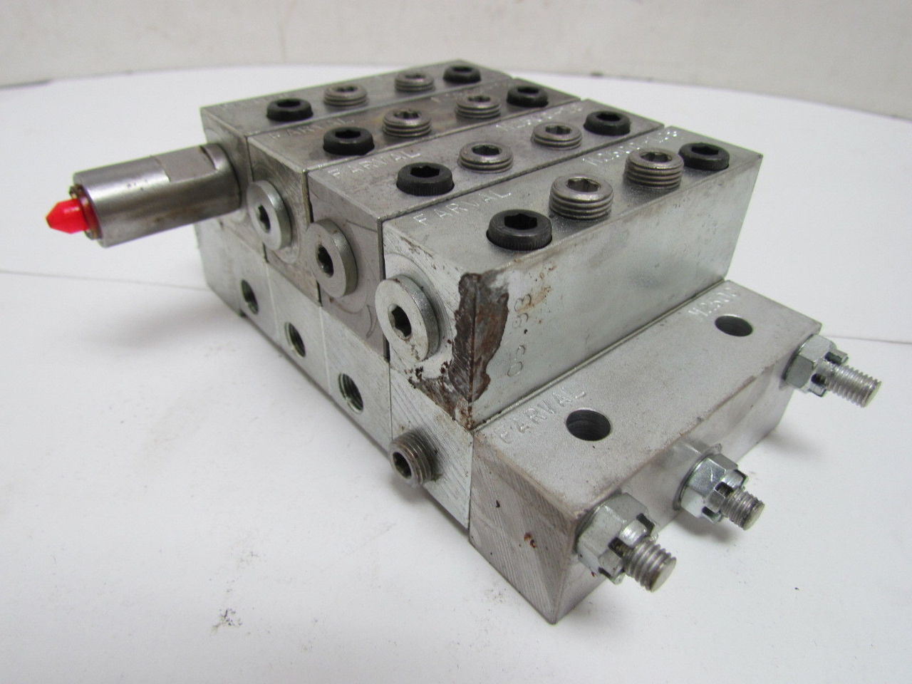 Farval M2500B 4-Section Divider Valve Manifold Assembly M2500-20T, 10T, 10S