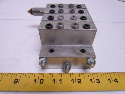Farval M2500 4-Section Divider Valve Manifold Assembly M2500-20T, 10T, 10S