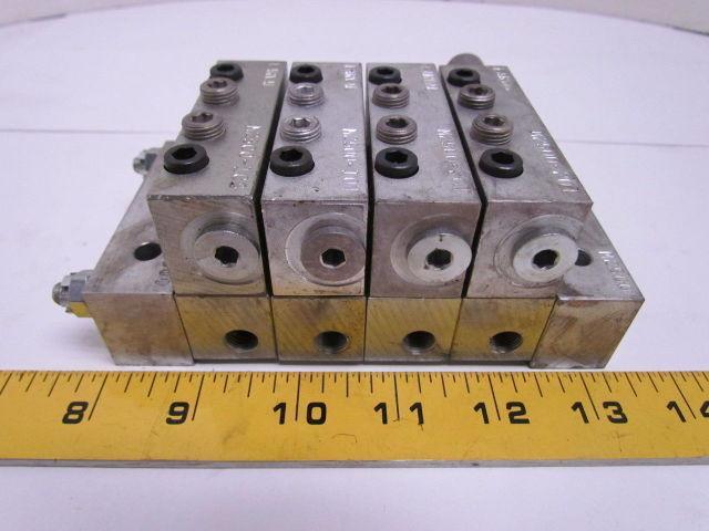 Farval M2500 4-Section Divider Valve Manifold Assembly M2500-20T, 10T, 10S